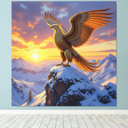 „Hinter der Eismauer – Das verborgene Reich“ Leinwanddruck (Insitu (Holzboden))