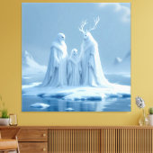 „Hinter der Eismauer – Das verborgene Reich“ Leinwanddruck (Insitu (Wohnzimmer))