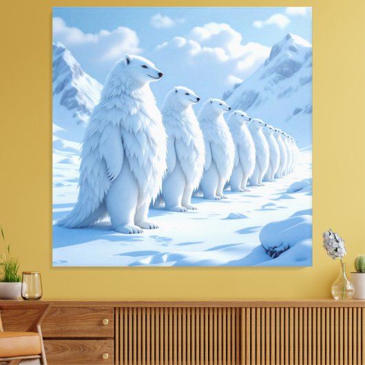 „Hinter der Eismauer – Das verborgene Reich“ Leinwanddruck (Insitu (Wohnzimmer))