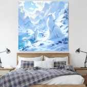 „Hinter der Eismauer – Das verborgene Reich“ Leinwanddruck (Insitu (Schlafzimmer))