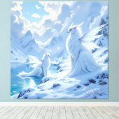 „Hinter der Eismauer – Das verborgene Reich“ Leinwanddruck (Insitu (Holzboden))