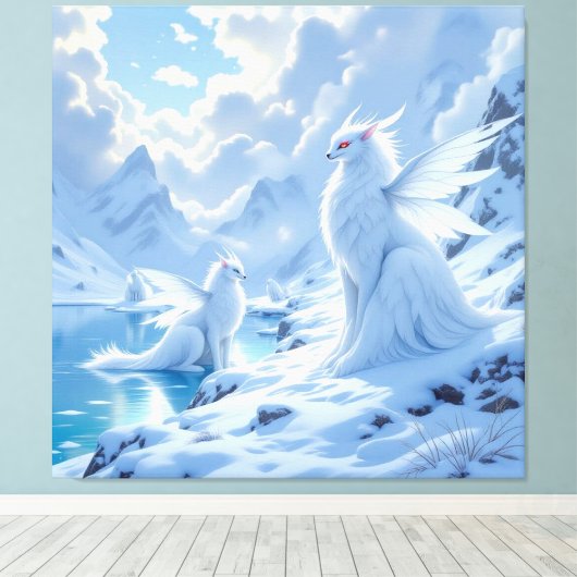 „Hinter der Eismauer – Das verborgene Reich“ Leinwanddruck (Insitu (Holzboden))