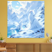 „Hinter der Eismauer – Das verborgene Reich“ Leinwanddruck (Insitu (Wohnzimmer))