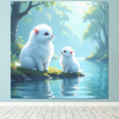 „Hinter der Eismauer – Das verborgene Reich“ Leinwanddruck (Insitu (Holzboden))