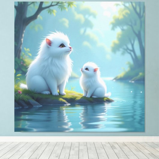 „Hinter der Eismauer – Das verborgene Reich“ Leinwanddruck (Insitu (Holzboden))