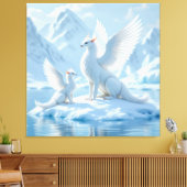 „Hinter der Eismauer – Das verborgene Reich“ Leinwanddruck (Insitu (Wohnzimmer))