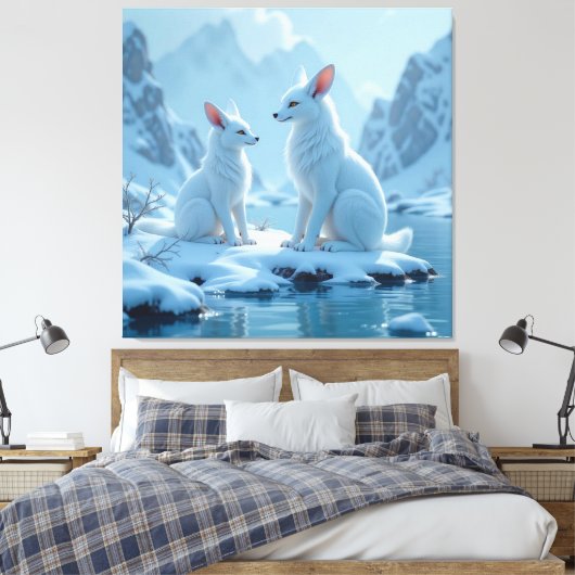 „Hinter der Eismauer – Das verborgene Reich“ Leinwanddruck (Insitu (Schlafzimmer))