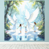 „Hinter der Eismauer – Das verborgene Reich“ Leinwanddruck (Insitu (Holzboden))