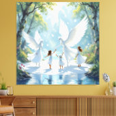 „Hinter der Eismauer – Das verborgene Reich“ Leinwanddruck (Insitu (Wohnzimmer))