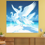 „Hinter der Eismauer – Das verborgene Reich“ Leinwanddruck (Insitu (Wohnzimmer))