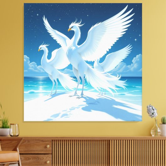 „Hinter der Eismauer – Das verborgene Reich“ Leinwanddruck (Insitu (Wohnzimmer))