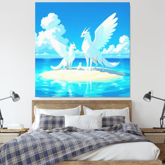 „Hinter der Eismauer – Das verborgene Reich“ Leinwanddruck (Insitu (Schlafzimmer))