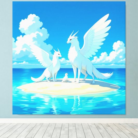 „Hinter der Eismauer – Das verborgene Reich“ Leinwanddruck (Insitu (Holzboden))