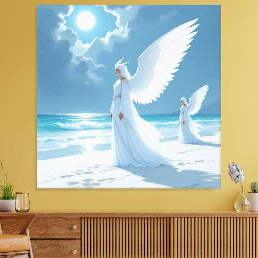 „Hinter der Eismauer – Das verborgene Reich“ Leinwanddruck (Insitu (Wohnzimmer))