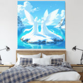 „Hinter der Eismauer – Das verborgene Reich“ Leinwanddruck (Insitu (Schlafzimmer))