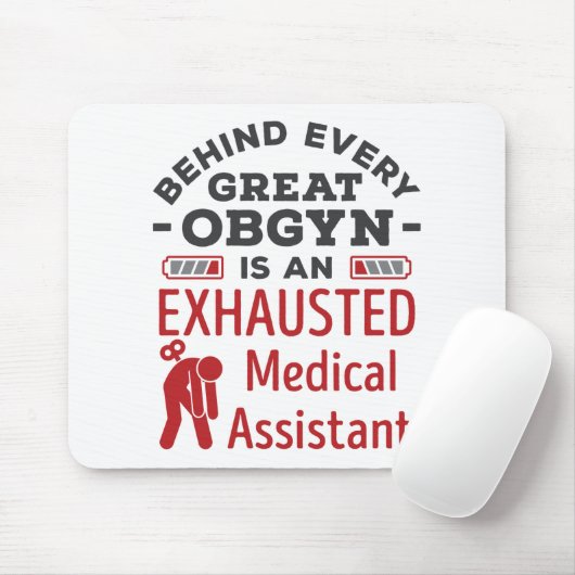 Hinter der großen OBGYN-Assistentin Mousepad (Mit Mouse)