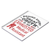 Hinter der großen OBGYN-Assistentin Notizblock (Linke Seite)