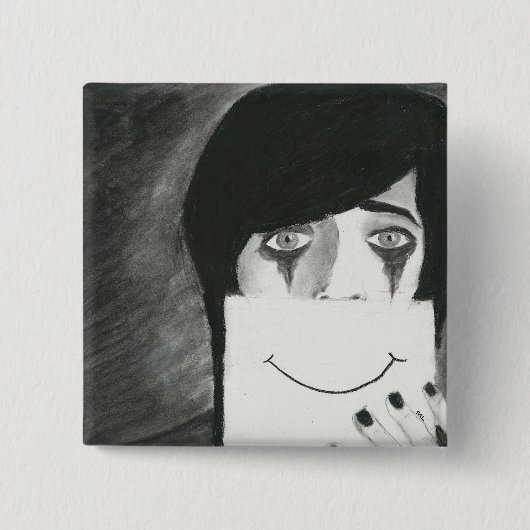 Hinter der Maske Button (Vorderseite)