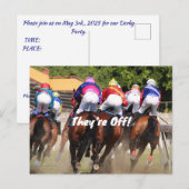 HINTER DER RASSENEINLADUNG EINLADUNGSPOSTKARTE (Vorne/Hinten)