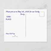 HINTER DER RASSENEINLADUNG EINLADUNGSPOSTKARTE (Rückseite)