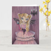 Hinter der rosa gotischen Vampirkarte Karte (Gelbe Blume)