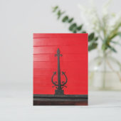 Hinter der roten Tür? Postkarte (Stehend Vorderseite)