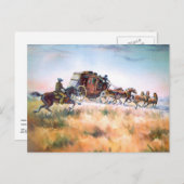 HINTER DER SCHEDULE STAGECOACH VON SHARON SHARPE POSTKARTE (Vorne/Hinten)