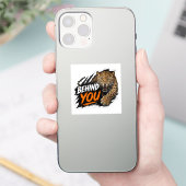 Hinter dir Leopard Aufkleber (Telefon)