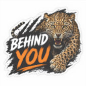 Hinter dir Leopard Aufkleber (Vorderseite)