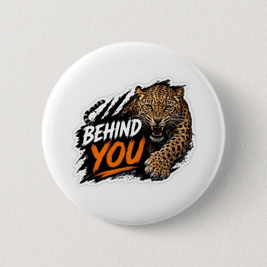 Hinter dir Leopard Button (Vorderseite)