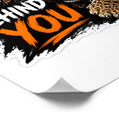Hinter dir Leopard Poster (Ecke)