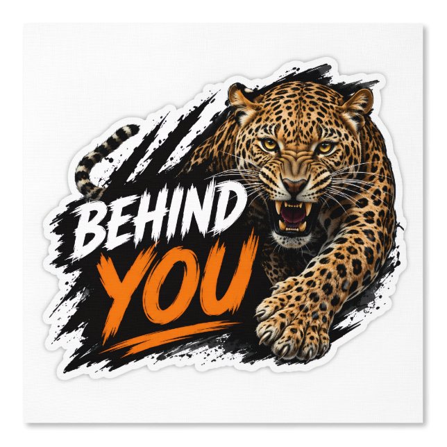 Hinter dir Leopard  Tapete (Vorderseite)