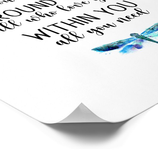 Hinter dir, vor dir, um dich, in dir poster (Ecke)