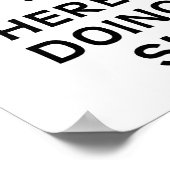 Hinter einem zitternden weiblichen Sternenposter Poster (Ecke)