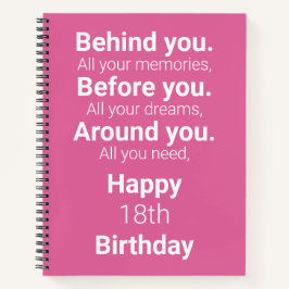 Hinter Ihnen alle Ihre Erinnerungen vor ... Notizblock