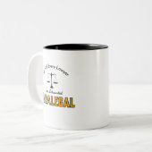 Hinter jedem Anwalt steht ein ausgebeuteter Parale Zweifarbige Tasse (Vorderseite Links)