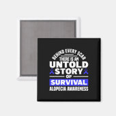 Hinter jedem Auto unerzählte Story Support Alopeci Magnet (Vorderseite/Rückseite)