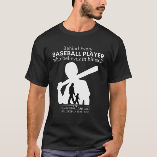 Hinter jedem Baseball-Spieler steht ein VATER, der T-Shirt (Vorderseite)