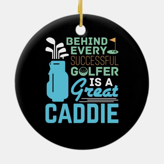 Hinter jedem erfolgreichen Golfer steckt eine groß Keramik Ornament (Hinten)