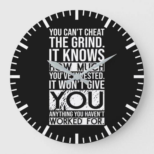 Hinter jedem erfolgreichen Mann steht die Ehefrau, Große Wanduhr (Vorderseite)