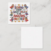 Hinter jedem großartigen Kind steht eine fantastis Mitteilungskarte (Vorne/Hinten)