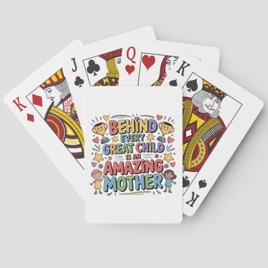 Hinter jedem großartigen Kind steht eine unglaubli Spielkarten (Rückseite)