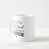 Hinter jedem großartigen Schul-Support-Team-Gesche Kaffeetasse (Vorderseite Links)