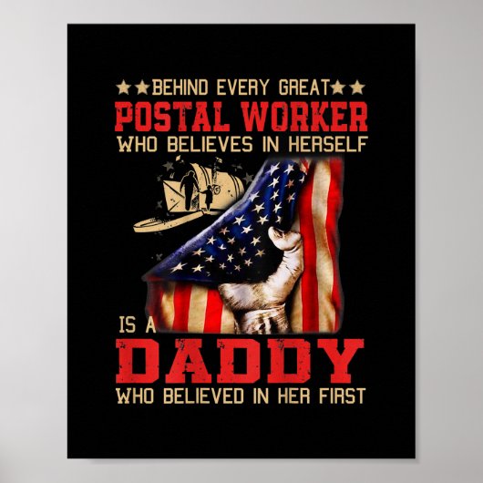 Hinter jedem großen POSTAL-ARBEITER, der ein DADDY Poster (Vorne)