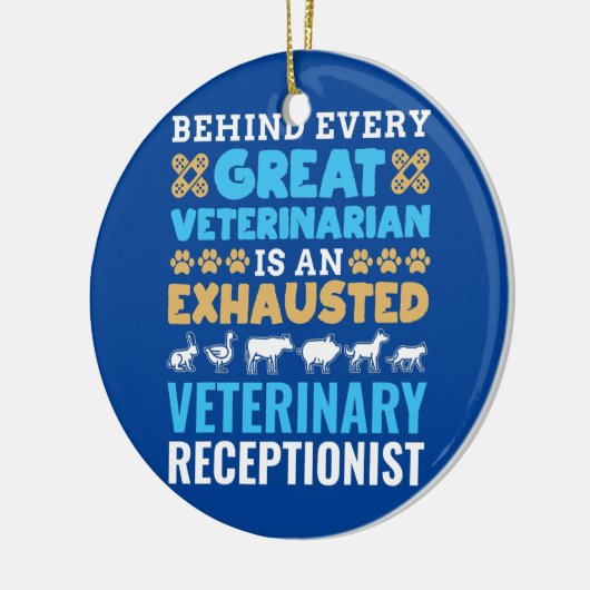 Hinter jedem großen Tierarzttier Keramik Ornament (Links)