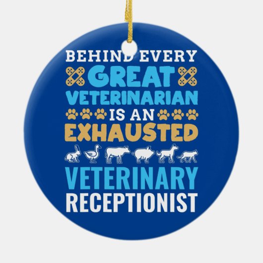 Hinter jedem großen Tierarzttier Keramik Ornament (Hinten)