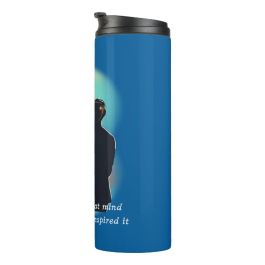 Hinter jedem großen Verstand steht ein Lehrer, der Thermosbecher (Nach rechts gedreht)