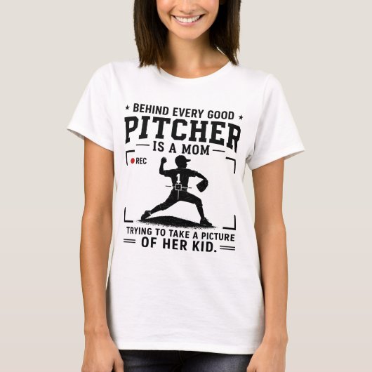 Hinter jedem guten Werfer steht eine Mutter T-Shirt (Vorderseite)