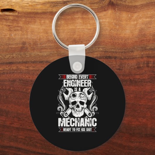 Hinter jedem Ingenieur - Mechanik Schlüsselanhänger (Vorderseite)