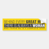 Hinter jedem Mann-Autoaufkleber Autoaufkleber (Vorne)